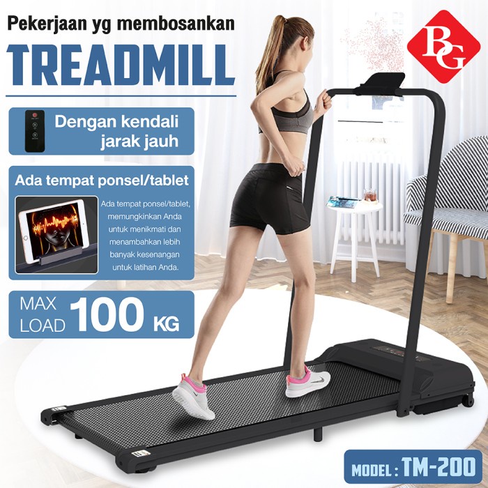 Tramp Treadmill Elektrik Treadmil Listrik Walking Pad Running Pad Tm-200