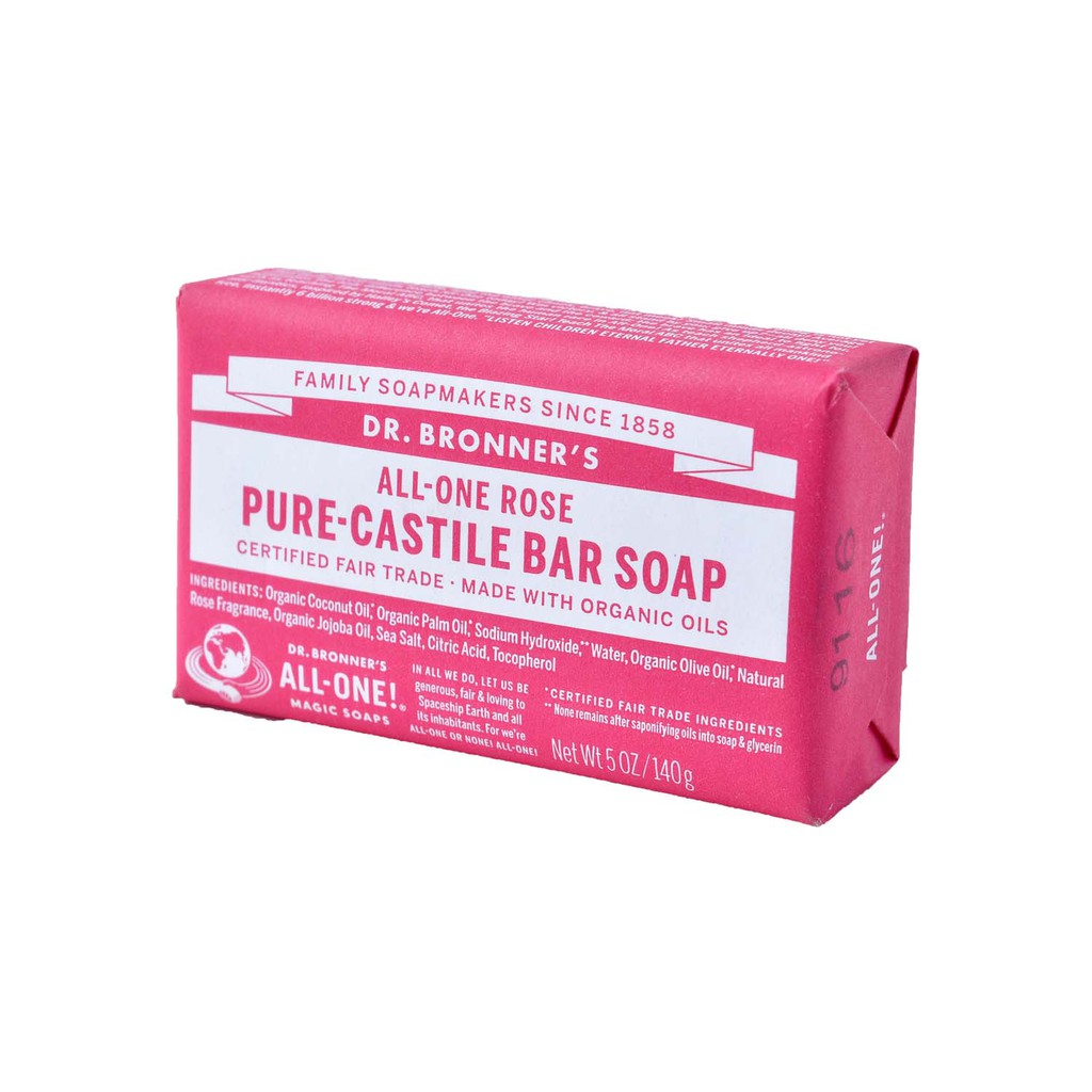 Dr. Bronners Rose Pure-Castile Bar Soap