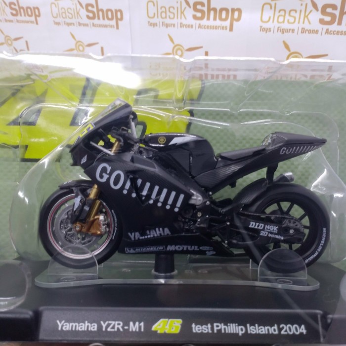 READY 118 Scale Diecast Valentino Rossi Test Yzr M1 Philip Island 2004 MURAH