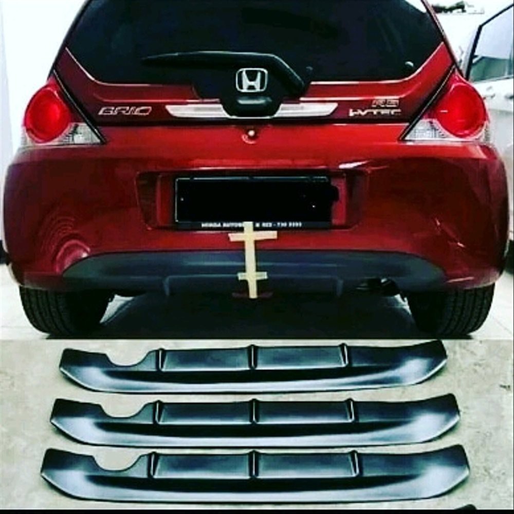 Aksesoris Eksterior Luar Modifikasi Modif Variasi Mobil Honda Brio Diffuser Belakang Murah Muda Shopee Indonesia