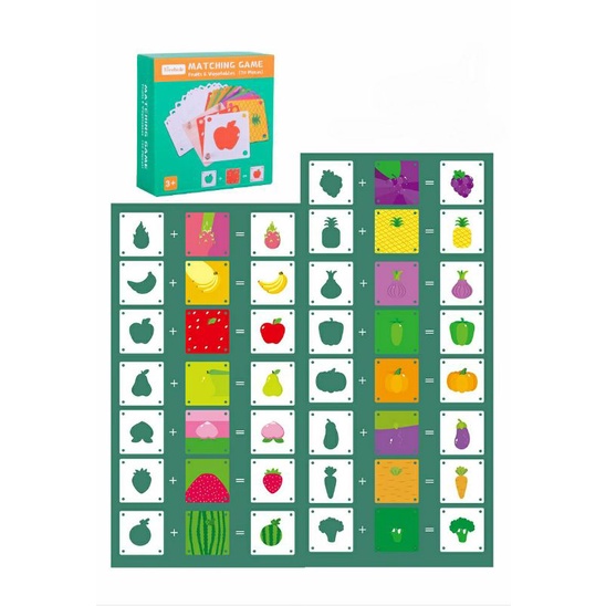 Mainan Edukasi Matching Game / Mainan Edukasi Montessori Anak Wooden Puzzle