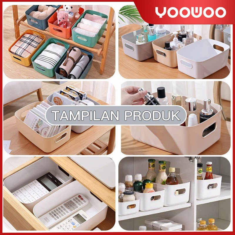 Storage box organizer / kotak penyimpanan serbaguna / kotak skincare / keranjang makanan