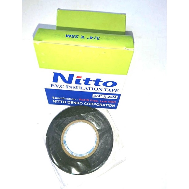 

ISOLASI LISTRIK NITTO 3/4"×25m PVC INSULATION