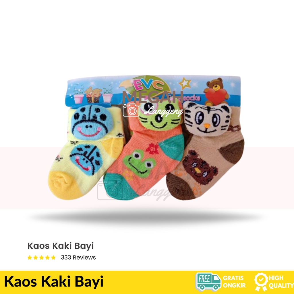 Kaos Kaki Bayi (isi 6 &amp; 12 pasang) kaos kaki bayi boneka 3D / kaos kaki baby 3in 1 motif karakter lucu - Kaus Kaki Katun Anak Untuk Bayi -Kado untuk bayi, Kaus Kaki Kartun Bayi - Kaos Kaki Bayi / Kaos Kaki Bayi isi 3 /Kaos Kaki Newborn / Kaos Kaki 3in1