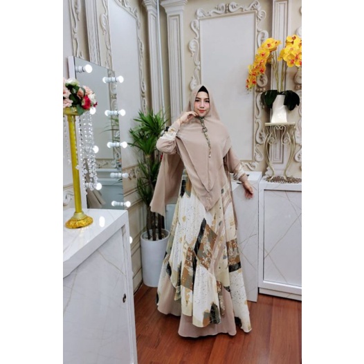 Vania Series ORI by Syafeera Syar'i / Gamis Set Syar’i / Gamis Pesta Mewah / Baju Syar'i Terbaru / Fashion Muslimah Branded / Dress Muslimah Branded-1