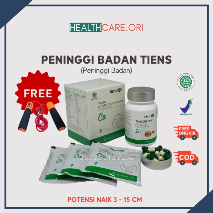 

[PROMO] PENINGGI BADAN TIENS SUSU PENAMBAH TINGGI BADAN HERBAL Diskon