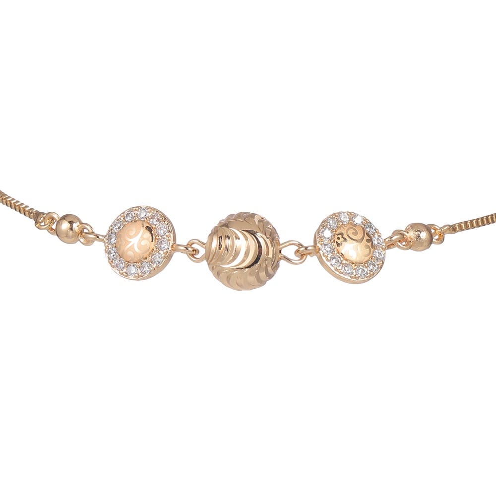 [COD] Gelang Serut Bulat Titanium Anti Karat Murah Perhiasan Lapis Emas 24k Anti Luntur Wanita Fashion Jewelry Gelang Rantai Murah Terbaru