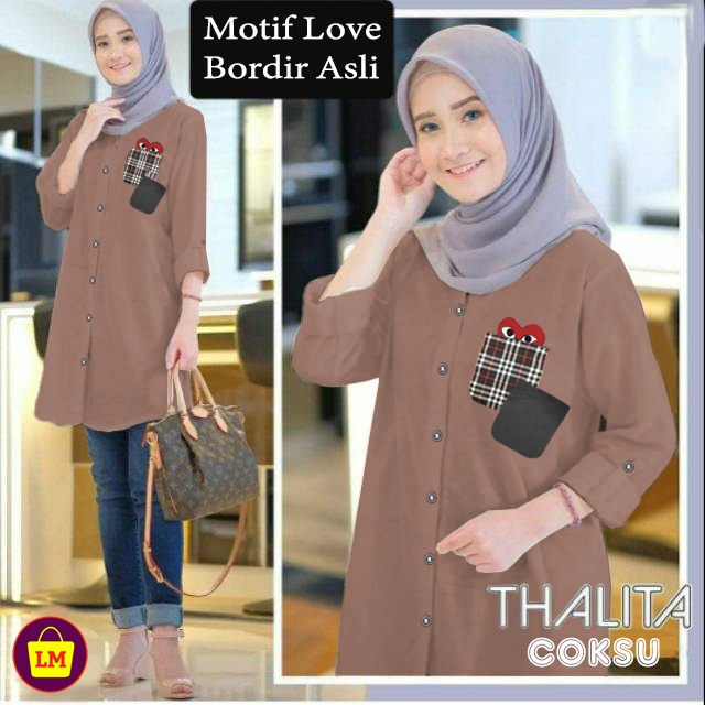 LM 15652 15655 15658 Baju Atasan JUMBO Tunik Muslim Wanita NEW THALITA - SANTRI TAJIER