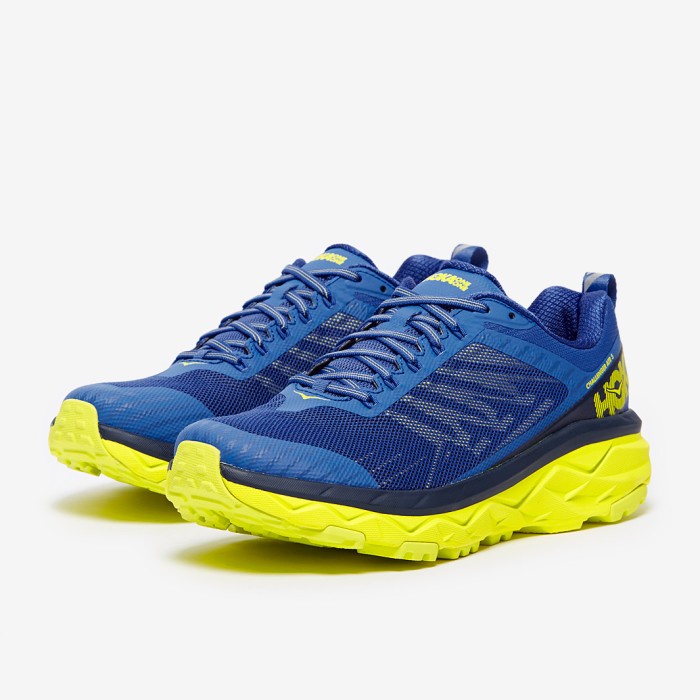 SEPATU LARI PRIA TRAIL HOKA ONE ONE ATR 5 CHALLENGER BLUE ORIGINAL - 44