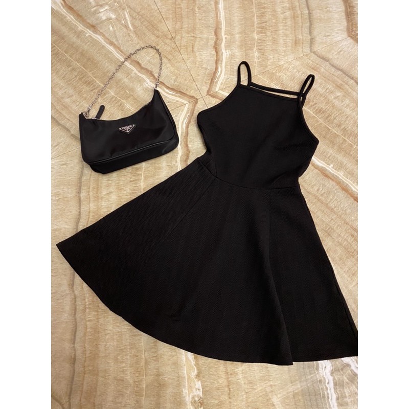 black dress h&m