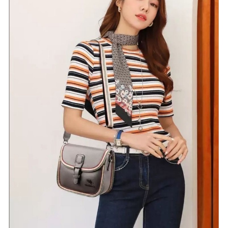 Tas Selempang Terbaru 2021 TAs Selempang TErlaris Tas Bahu WAnita Wanita Tas Viral 2021 Tas Selempang Korea Tas Bahan Kulit Jeruk Tebal