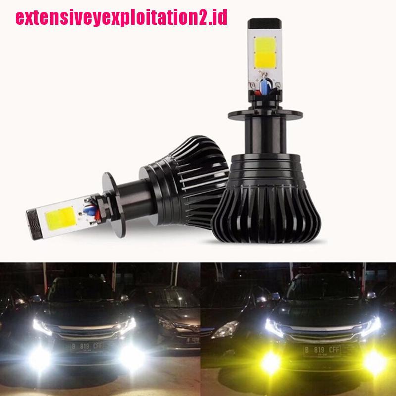 2pcs Lampu LED 80W H1 / H3 / H7 / H8 / H9 / H11 / 9005 / 880 Warna Putih Untuk Fog Lamp Mobil