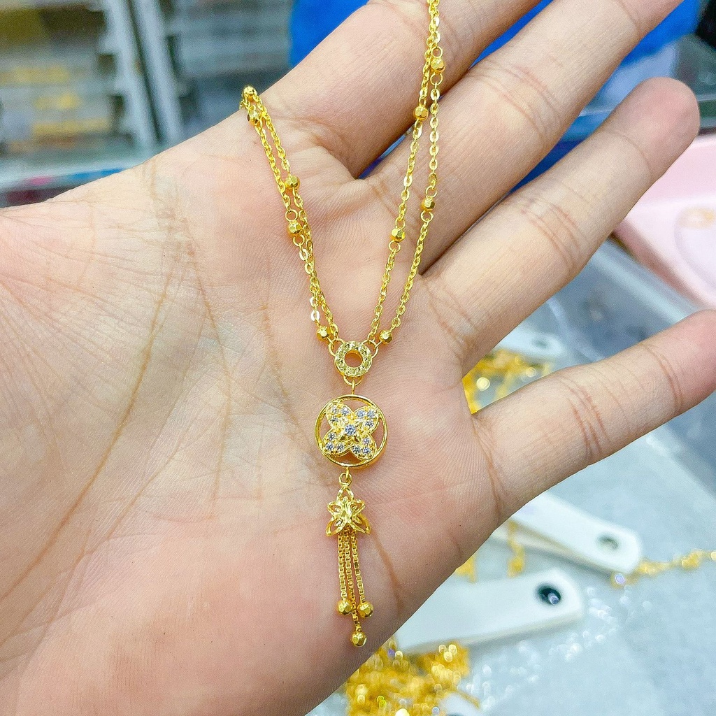 Banyak motif yaa. Kalung set anak dan dewasa emas asli kadar 700 70 16k permata diamond look lebar rantai polo holo love kunci key pita bow doff bunga kupu2 5 gram mas kuning liontin kerawang rumbai panjang tanpa permata