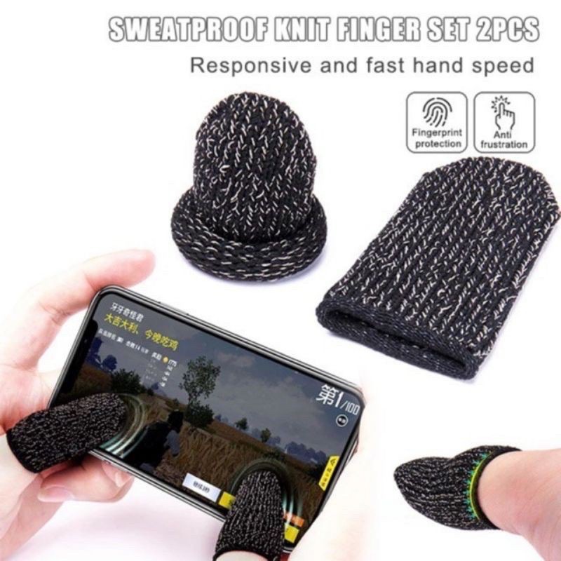 Sarung JARI Jempol Anti Basah Untuk PUBG / Finger Sleeve For Mobile Game PUBG/Mobile Legend / Up_Acc