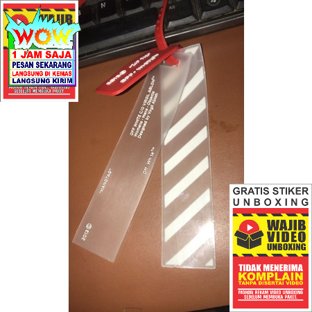 

OFF WHITE TAG RUBER CLEAR WHITE RED SUPER PREMIUM CO 1X DI KIRIM 600PCS