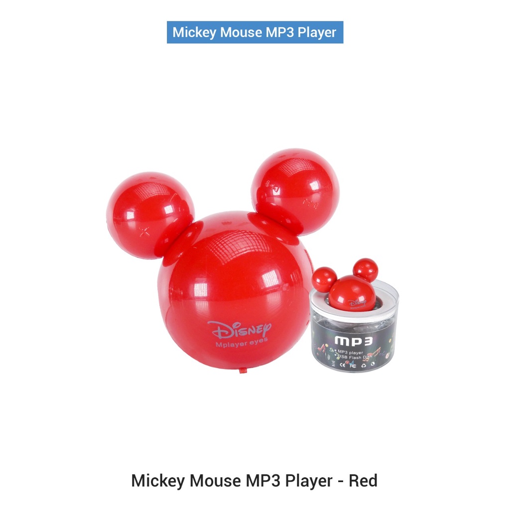 MP3 Player Mini Mickey Mouse Disney Free Headset