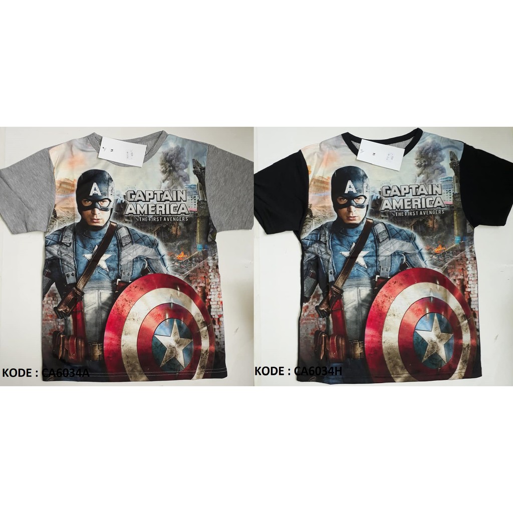  Kaos  anak  laki FURO  Captain America s 10 12 14 Shopee 