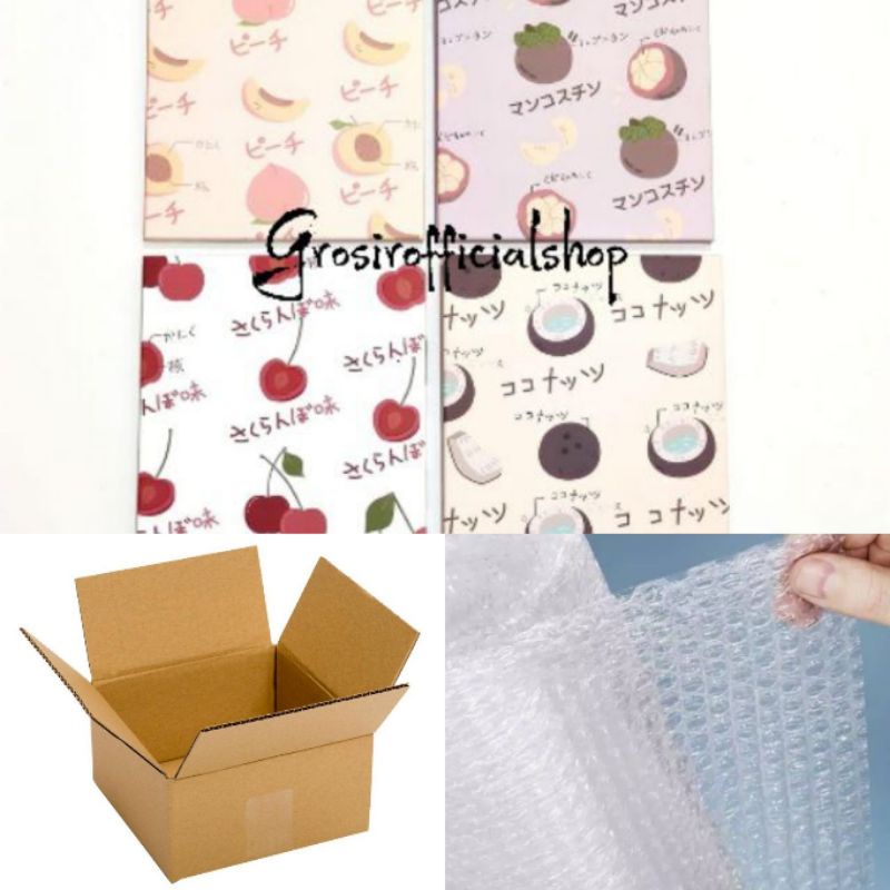 Kaca Cermin Rias Model buku Uk 20 x 15 / Cermin Lipat / Cermin Cover Lucu-MANGGIS +BUBBLE+DUS