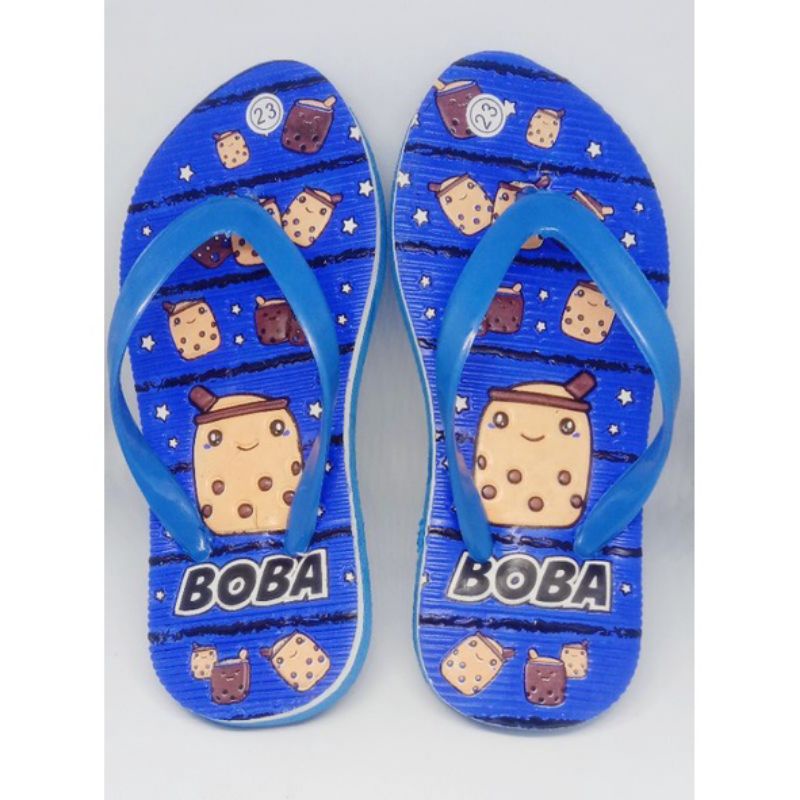 [Size 26-35] SANDAL BOBA SANDAL JEPIT ANAK PEREMPUAN 1-8 TAHUN MOTIF BOBA VIRAL / SANCU SANDAL LUCU ANAK CEWEK