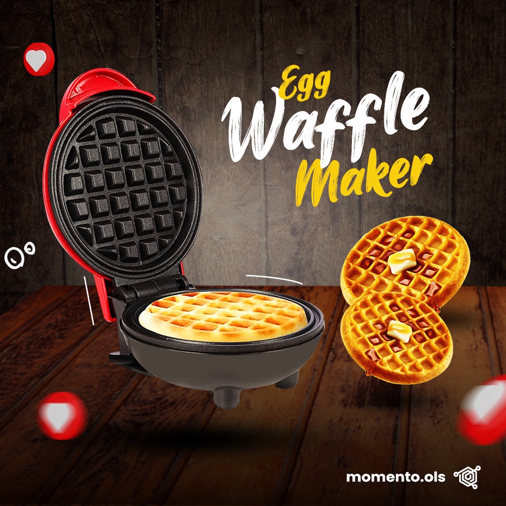 Cetakan Waffle Anti Lengket Alat Waffle Maker Electric Cetakan Croffle Maker Panggangan Waffle Pan 3