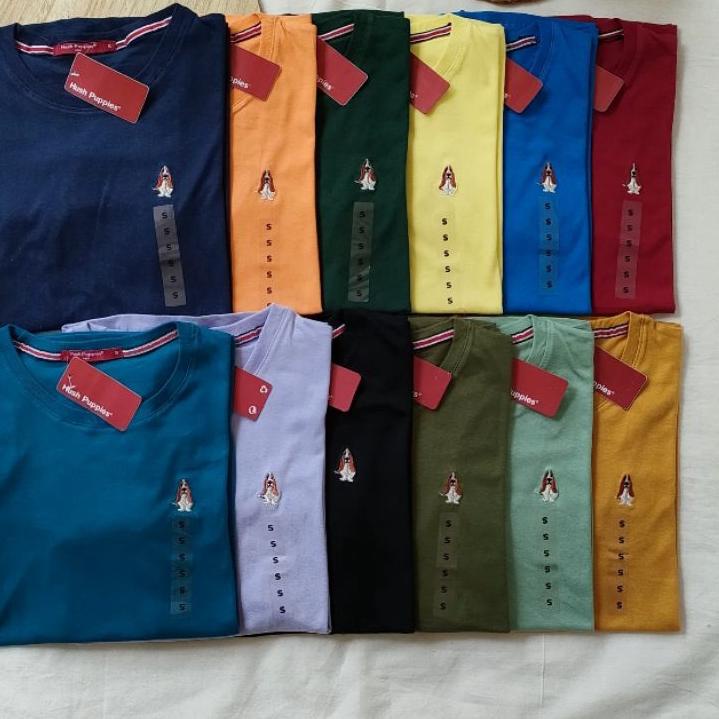 [KODE ZPJBH] Kaos Hush Puppies Wanita dan Pria LENGAN PENDEK Kaos Polos Hush Puppies Original Logo B