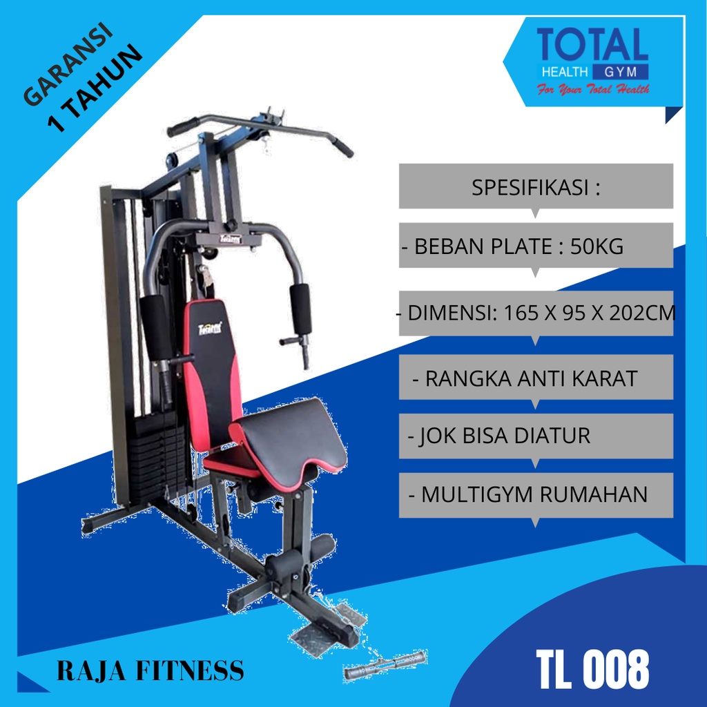 Jual Alat Olahraga Fitness Angkat Berat Home Gym 1 Sisi Tl 008 Beban