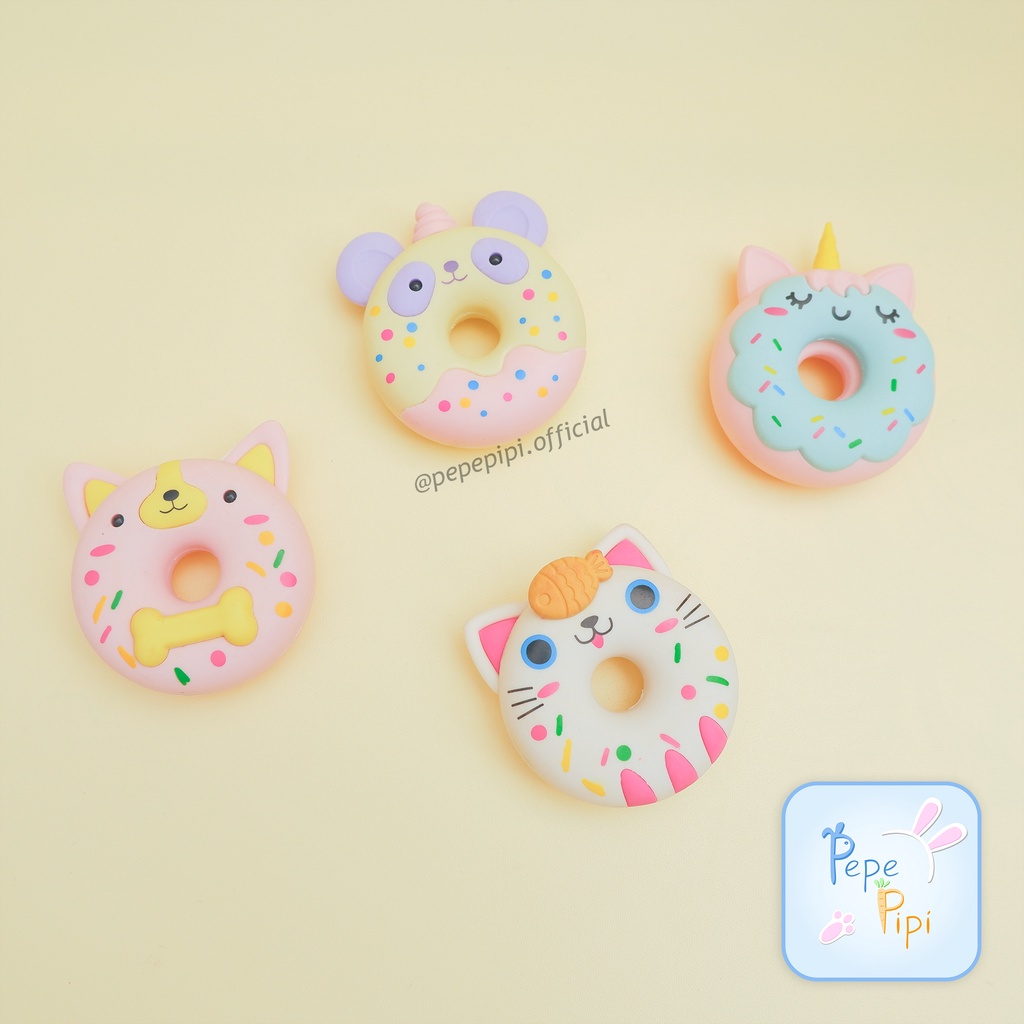 Penghapus Box Qi Hao Donat Besar QH-8421 Setip Hapusan Pensil Eraser stip setip unicorn panda cat kucing dog anjing