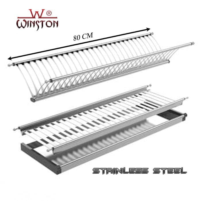 GROSIR RAK PIRING GANTUNG STAINLESS WINSTON 80 CM WW GROSIR RAK PIRING GANTUNG STAINLESS WINSTON 80 CM WW