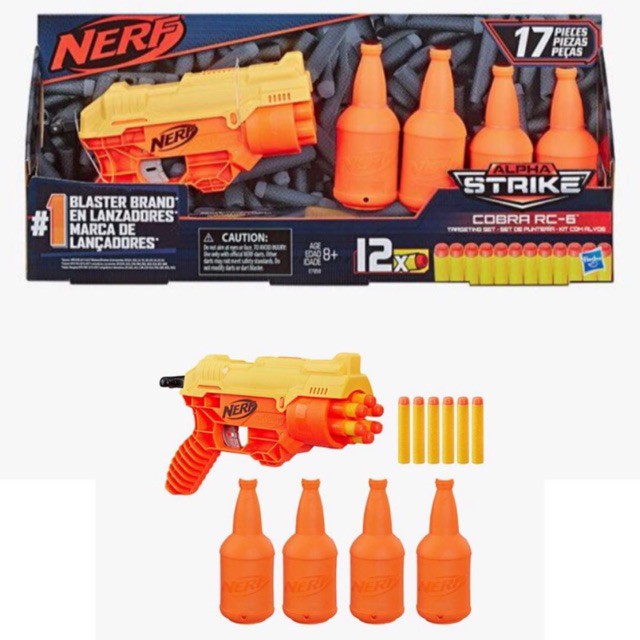 Mainan Tembak Nerf Alpha Strike Cobra RC 6 Blaster Targeting Set 17 pc