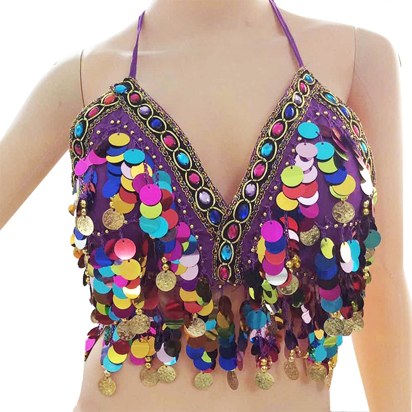 TANK TOP TANKTOP ATASAN BELLY DANCE SEQUIN BAJU TARI PERUT DISCO