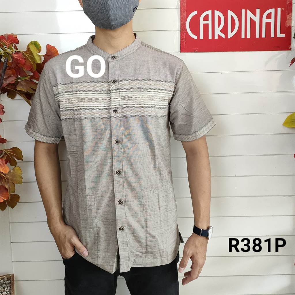 BB CARDINAL KEMEJA KOKO Taqwa Baju Muslim Pakaian Pria Original Salur Lengan Pendek