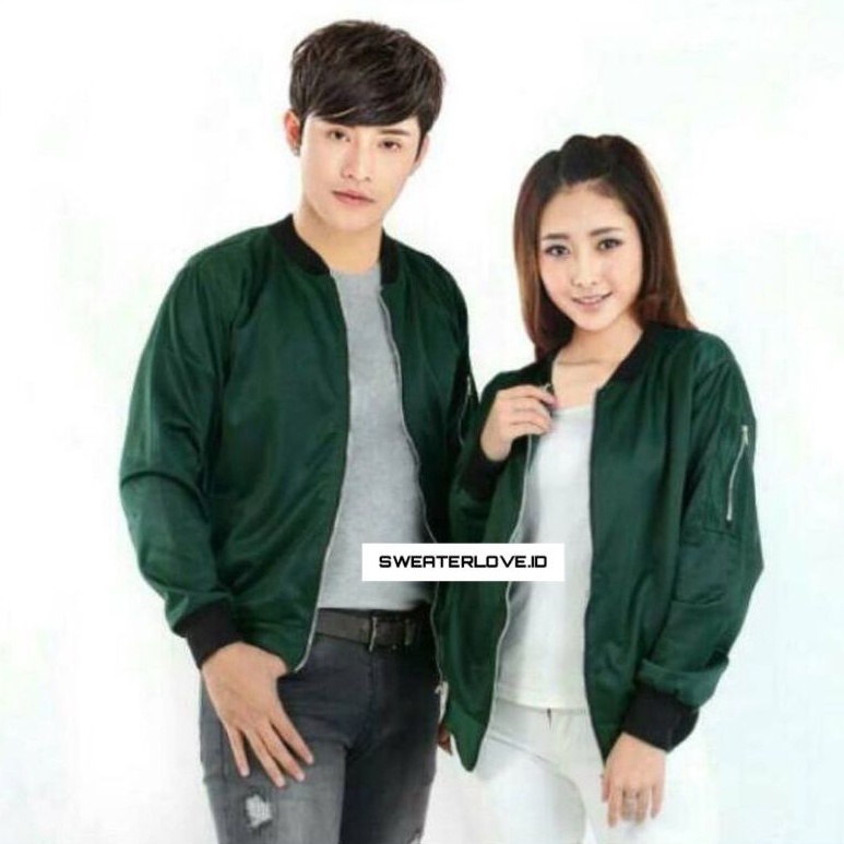 [PREMIUM] JAKET BOMBER LOTTO HIJAU BOTOL M - XXXL (UNISEX)