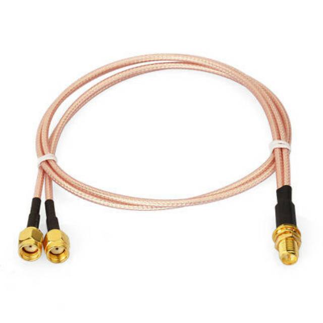 Kabel pigtail dual rp sma male to rp sma female