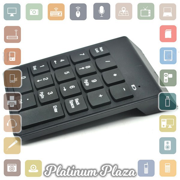 Taffware Keypad Numeric Wireless 2.4GHz 10 Meter - i120 - Black`6G0OIE-