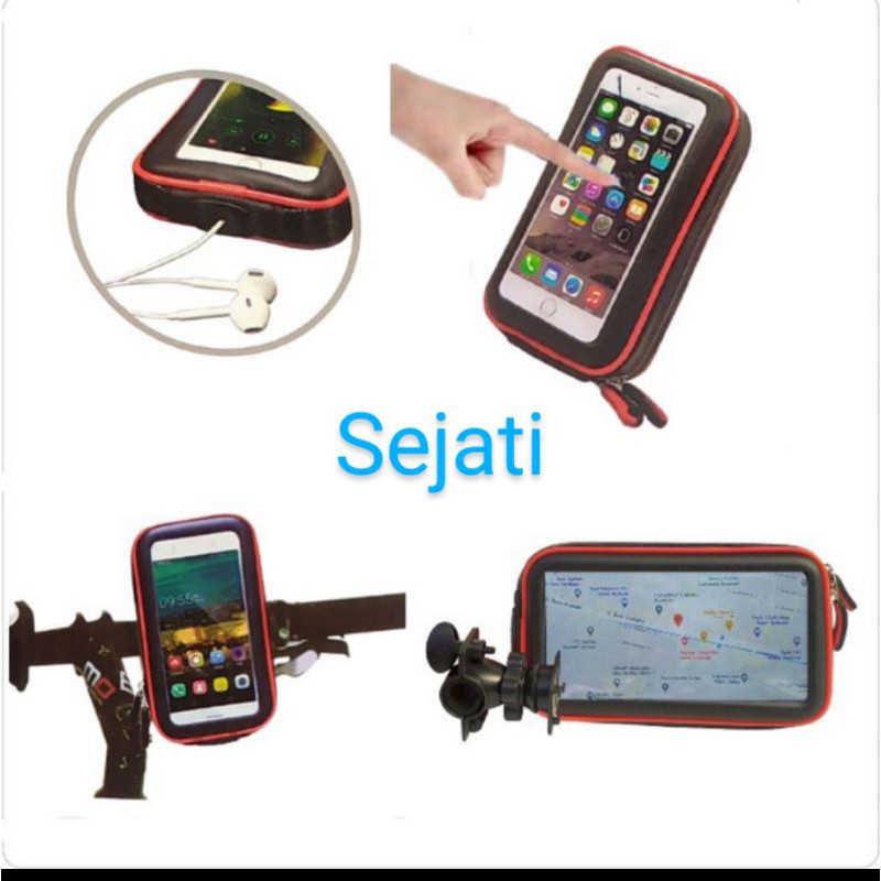 Holder HP Waterproof tahan air Sarung hp buat Sepeda dan Motor