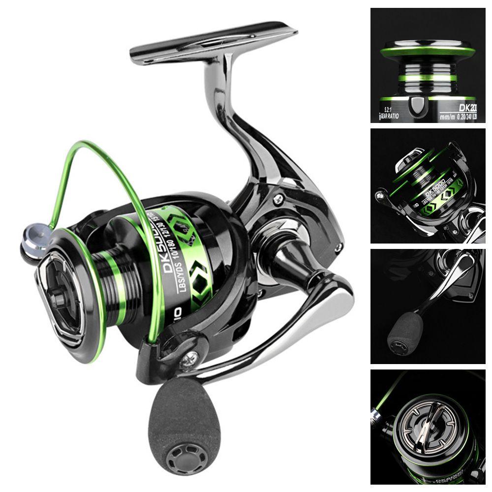 TOP Spinning Fishing Reel DK2000-6000 Metal Grip Alat Pancing Camping Roda Besi