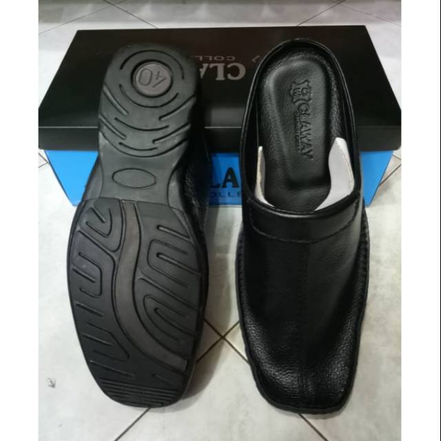 Sepatu Selop Pria Kulit Asli Sandal Bustong Laki laki Sendal Tutong Casual