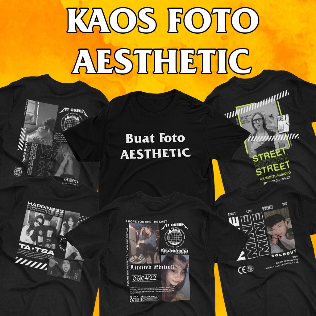 Kaos Custom Streetwear / Aesthetic / BUCIN / MINE Kaos Foto Baju Couple BlurDistrict