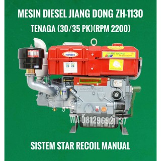 Mesin Diesel Jiang Dong Zh 1130 D 33 35 Pk Shopee Indonesia