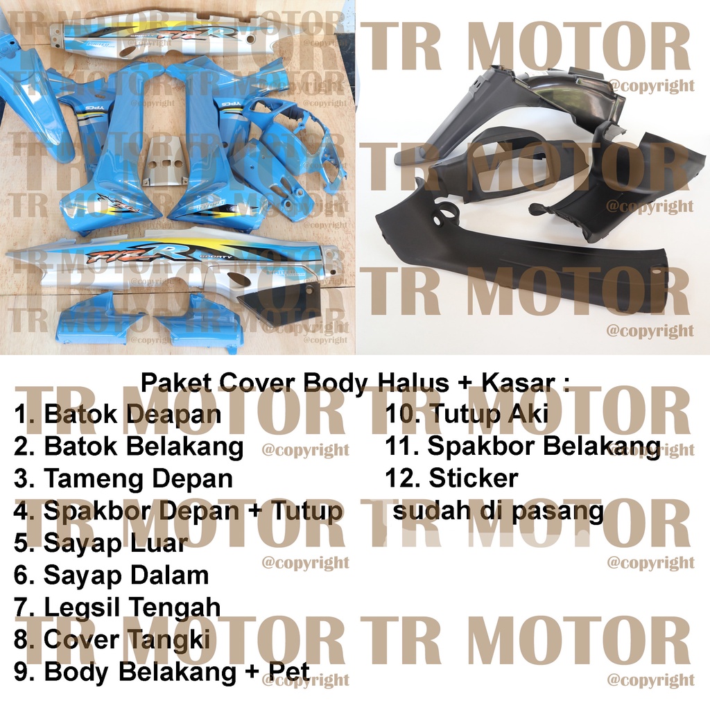 Cover Body Fizr F1zr Limited Edition Biru Muda Full Set Halus Cover Bodi Yamaha Fiz r