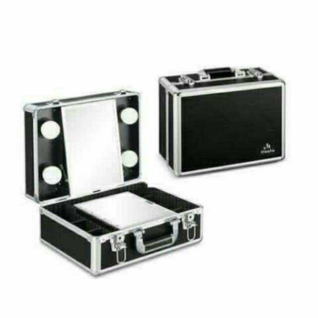 Beauty case koper makeup make up led mua lampu koper rias