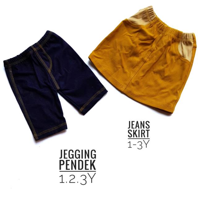 JEGGING PENDEK / JEANS SKIRT/ rok anak/ rok jeans / rok jeans anak/ rok denim/ celana pendek anak