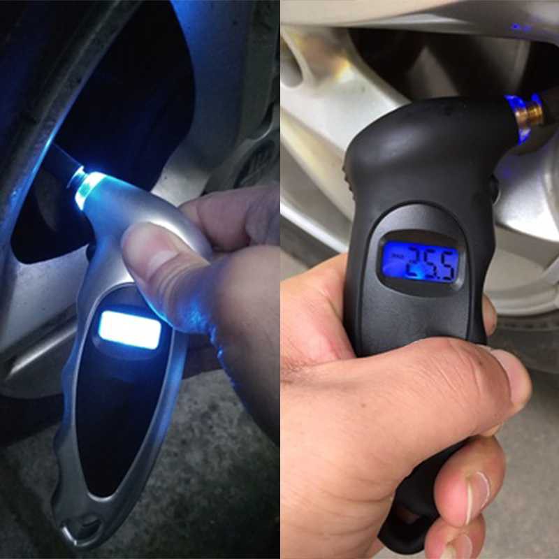 Pengukur Tekanan Angin Ban Alat Ukur Digital Tire Tyre Pressure Gauge