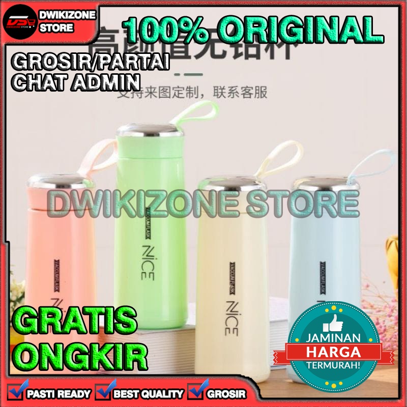 [GROSIR] BOTOL MINUM KACA NICE IMPORT BELING TERMOS 400ML 400 ML