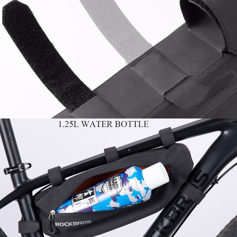 YGRETTE - Rockbros Tas Sepeda Frame Segitiga Waterproof Bike Bag Top Down Tube Bag triangle