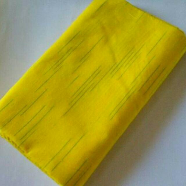 Kain lurik gerimis kuning cerah