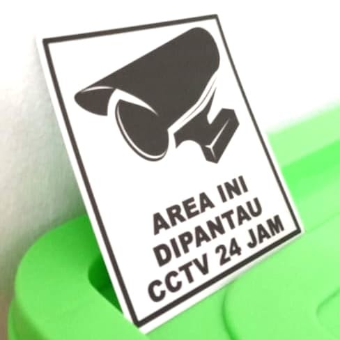 

JUAL SIGN LABEL STICKER CCTV IN OPERATION UK 9x8cm