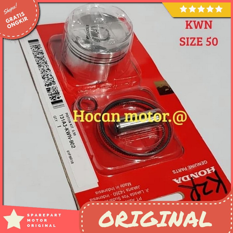 Piston Kit oversize Size 50 Honda Vario 125 Fi Original Asli Ahm Original