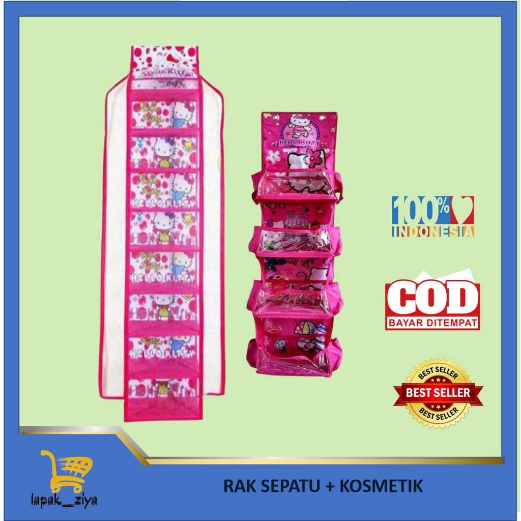 RAK SET GANTUNG 2IN1 SEPATU+KOSMETIK