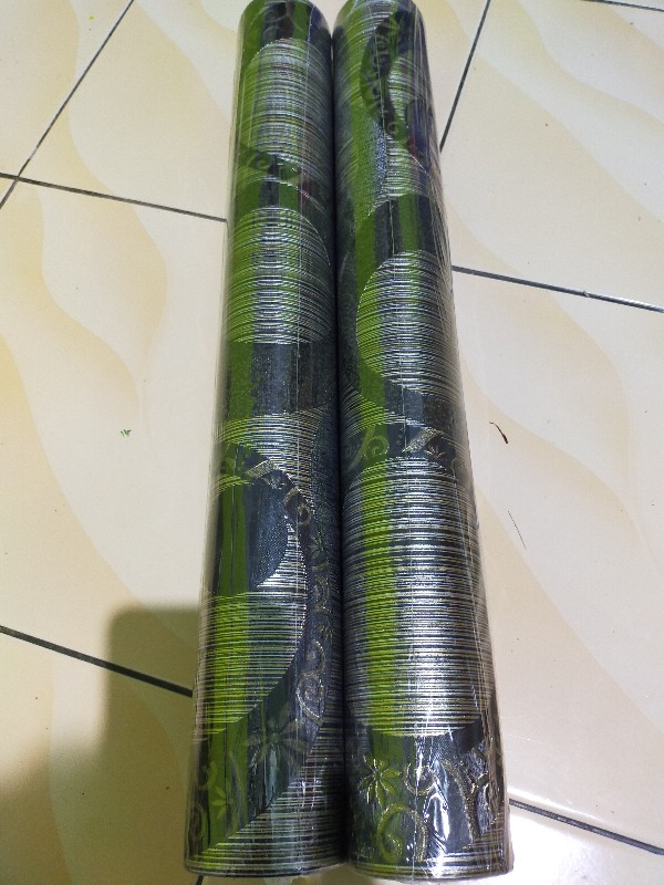 Wallpaper Dinding Bulat Lingkaran Abu Abu Elegan